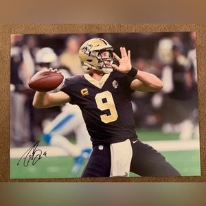 Drew Brees Autographed Photo New Orleans Saints 8.5x11
